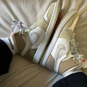 Nike Women’s High-Top Sneakers in White, Beige, Light Green